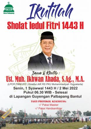 Pelaksanaan Sholat Iedul Fitri 1443 H Lapangan Guyengan